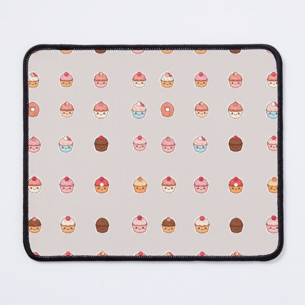 Item preview, Kawaii Cupcake Sticker Sheet Cute Smiling Bakery Treats Pink designed and sold by Artemis & Woven Collective.