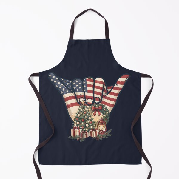 Item preview, Patriotic USA Shaka Hand Christmas Tree Celebration Art designed and sold by MythicCotton.
