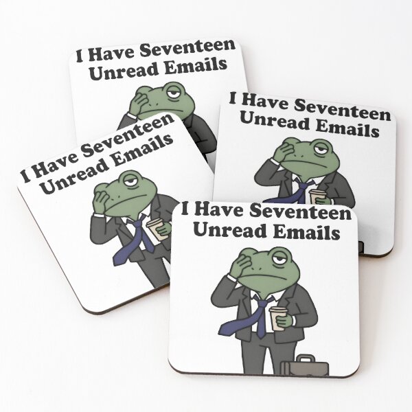 Item preview, Hold On Partner I Have Seventeen Unread Emails Funny Frog Office Worker T-Shirt designed and sold by StickerNestYou.