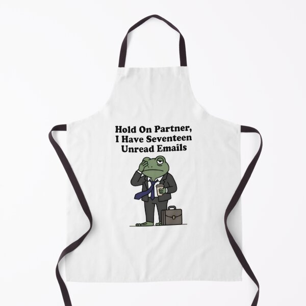 Item preview, Hold On Partner I Have Seventeen Unread Emails Funny Frog Office Worker T-Shirt designed and sold by StickerNestYou.