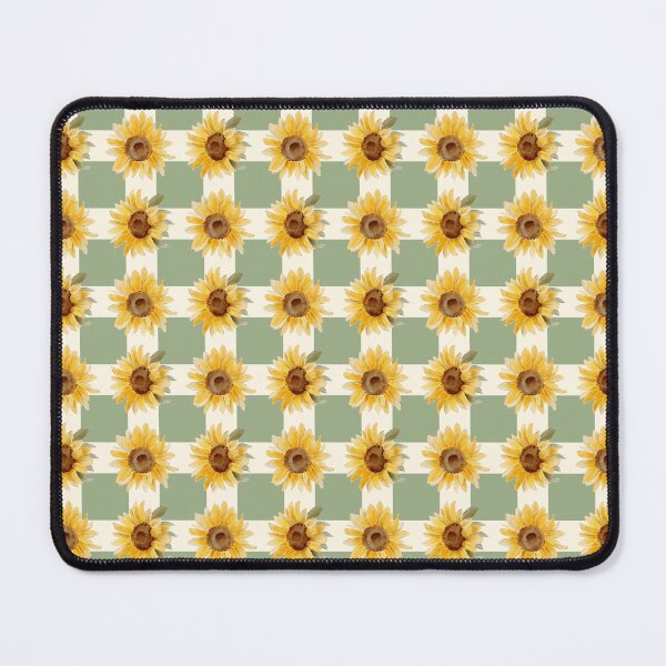 Item preview, Sunflower Gingham Watercolor Pattern designed and sold by Zaya_art.