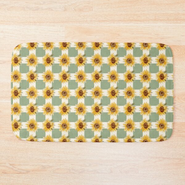 Item preview, Sunflower Gingham Watercolor Pattern designed and sold by Zaya_art.