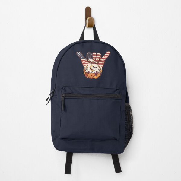 Item preview, Patriotic USA Shaka Fall Halloween Pumpkin & Flag Design designed and sold by MythicCotton.