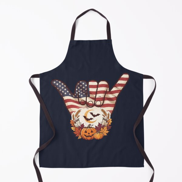 Item preview, Patriotic USA Shaka Fall Halloween Pumpkin & Flag Design designed and sold by MythicCotton.