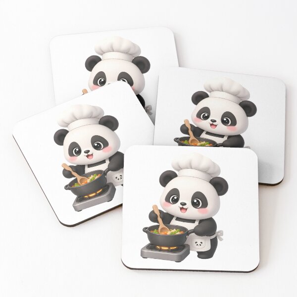 Item preview, Panda Cooking – cute motif designed and sold by Halbeskilo.