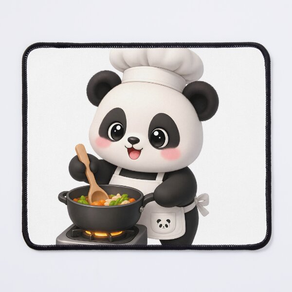 Item preview, Panda Cooking – cute motif designed and sold by Halbeskilo.