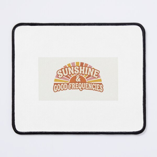 Item preview, Sunshine and Good Frequencies Retro 70s Vibe Groovy Quote Typography Art Print designed and sold by dailyrebel.