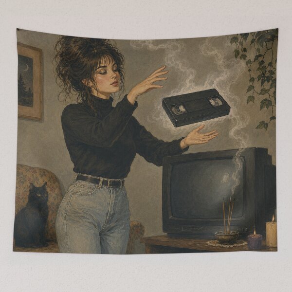 Item preview, VCR Hexing - 90s Witchy Woman designed and sold by bapupa.