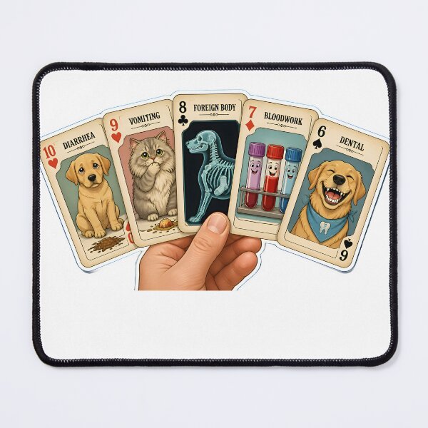 Item preview, The Daily Cases – Funny Veterinary Playing Cards for Vets designed and sold by Bettybee00.