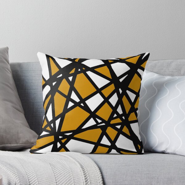 Item preview, Black Lines Mustard Yellow Accent And White Background Abstract designed and sold by taiche.