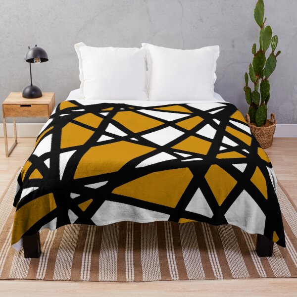 Item preview, Black Lines Mustard Yellow Accent And White Background Abstract designed and sold by taiche.