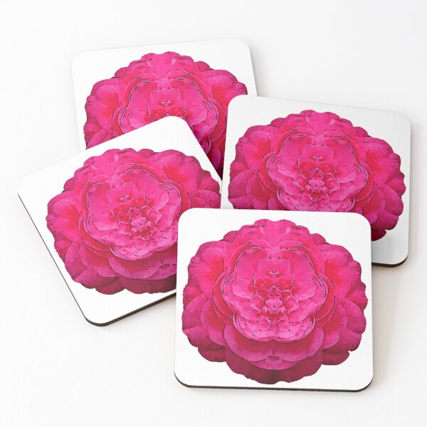 Item preview, japanese flowers, camellia water pixel in front designed and sold by Kirei-Lily.