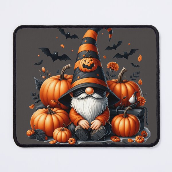Item preview, Spooky Halloween Pumpkin Gnome with Bats and Autumn Jack-o'-Lanterns designed and sold by Lorraine Cozy Corner.