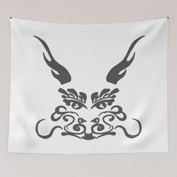 Item preview, Dragon face ornate, chinese fantasy designs designed and sold by Kirei-Lily.