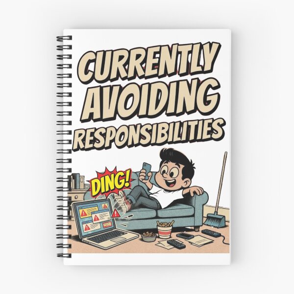 Item preview, Currently Avoiding Responsibilities Comic Design designed and sold by Nano-Threads.