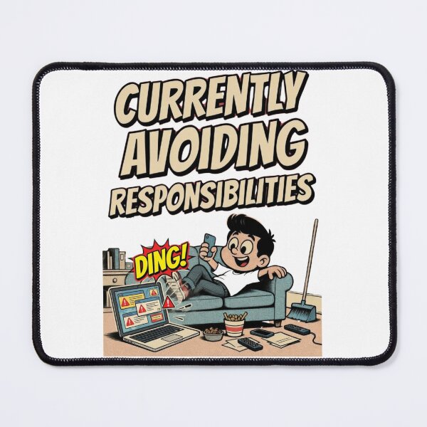 Item preview, Currently Avoiding Responsibilities Comic Design designed and sold by Nano-Threads.