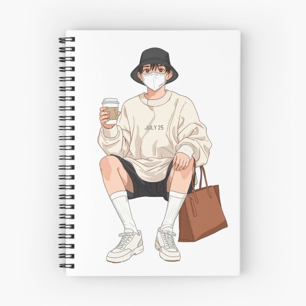 Item preview, ArtMinimalistAnimeStreetwearBoywithCoffee designed and sold by Artrendzs.