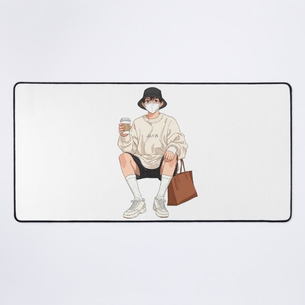 Item preview, ArtMinimalistAnimeStreetwearBoywithCoffee designed and sold by Artrendzs.