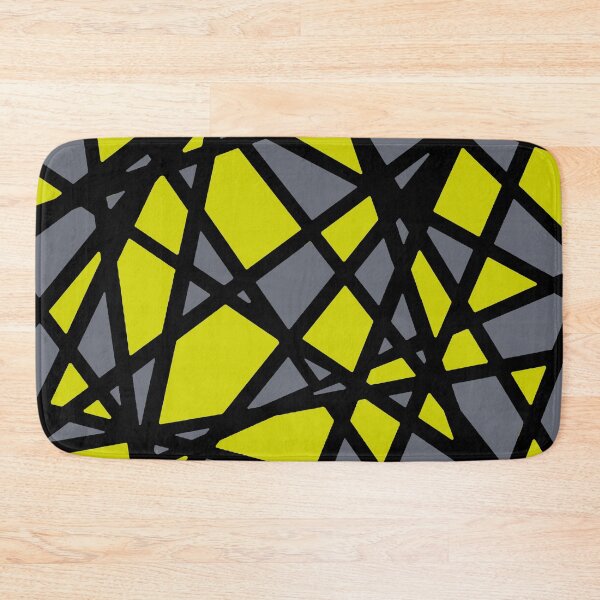 Item preview, Minimalist Yellow Abstract Black Geometric Lines Graphic designed and sold by taiche.