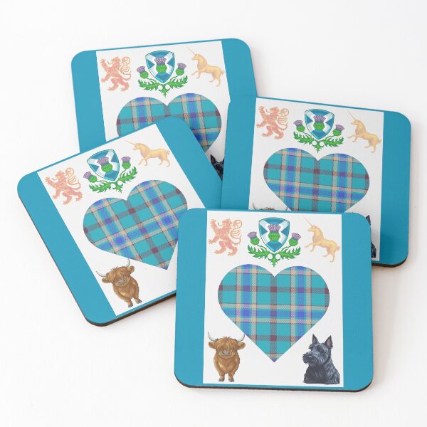 Item preview, Scottish Icons - Turquoise Blue designed and sold by TheWorldofYvonneMarrs.