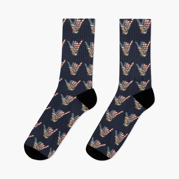 Item preview, Patriotic USA Shaka Winter Woodland Deer Holiday Art designed and sold by MythicCotton.