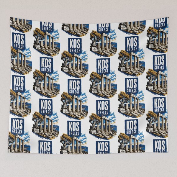 Item preview, Kos Greece Vintage Travel Poster designed and sold by TravelersGems.