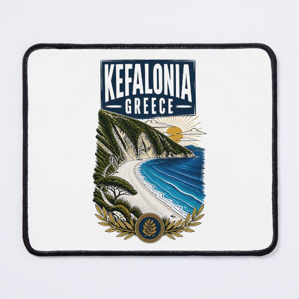 Item preview, Kefalonia Greece Vintage Travel Poster designed and sold by TravelersGems.