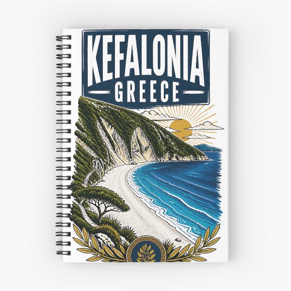 Item preview, Kefalonia Greece Vintage Travel Poster designed and sold by TravelersGems.