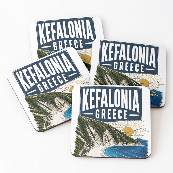 Item preview, Kefalonia Greece Vintage Travel Poster designed and sold by TravelersGems.
