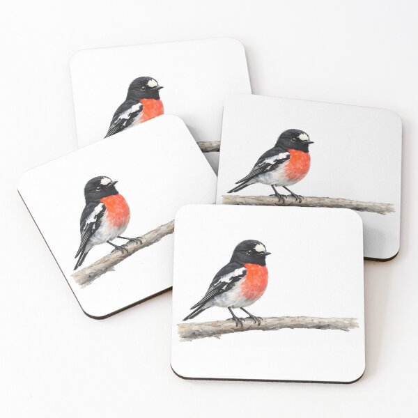 Item preview, Scarlet Robin — Watercolour Red-Breasted Robin designed and sold by Jaruart.