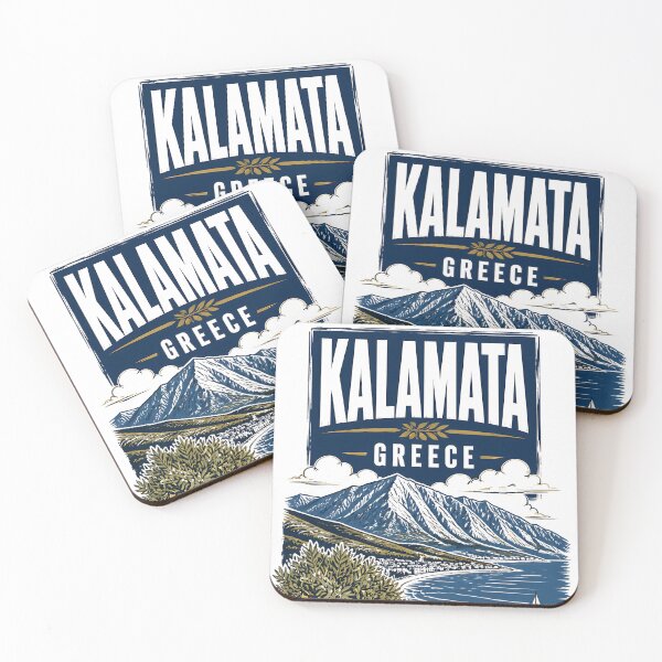 Item preview, Kalamata Greece Vintage Travel Poster designed and sold by TravelersGems.