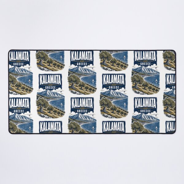 Item preview, Kalamata Greece Vintage Travel Poster designed and sold by TravelersGems.