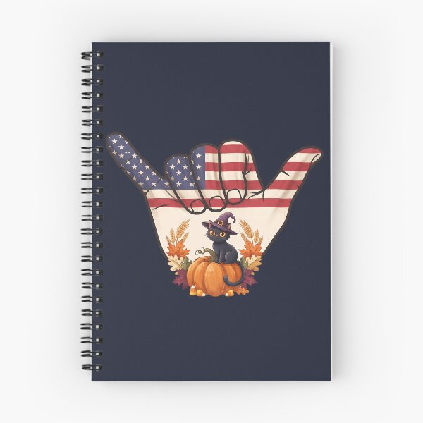 Item preview, USA Shaka Flag Black Cat Pumpkin Halloween Art designed and sold by MythicCotton.