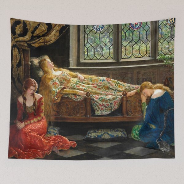 Item preview, Sleeping Beauty Vintage Fairy Tale Art Print for Fantasy Lovers designed and sold by RickE.