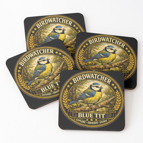 Item preview, Birdwatcher Blue Tit – Vintage Heritage Badge designed and sold by stevenwoodcock.