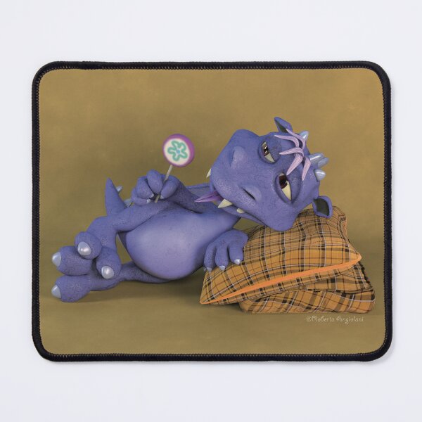 Item preview, Little Dragon lying down Purple designed and sold by Roberta Angiolani.
