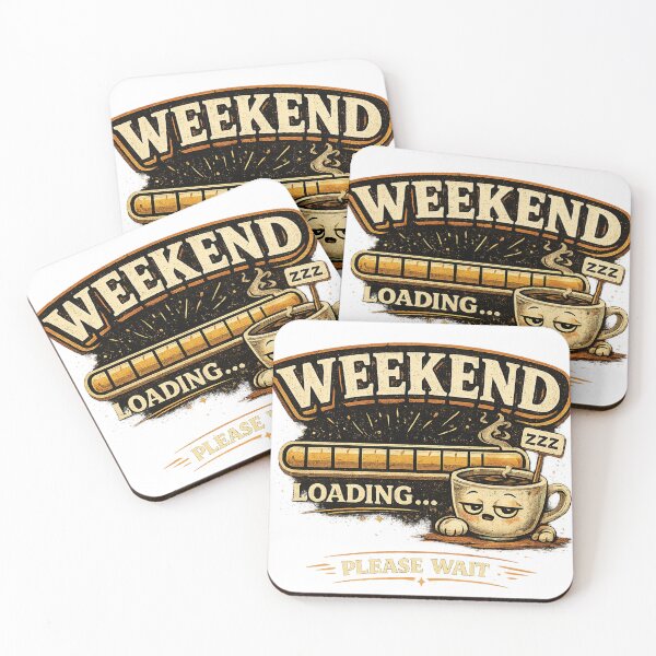 Item preview, Weekend Loading Funny Coffee Design designed and sold by Mohamedeinoo.