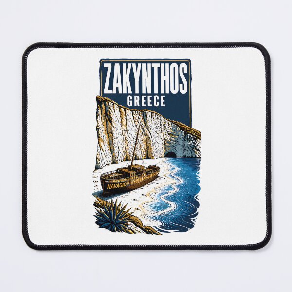 Item preview, Zakynthos Greece Vintage Travel Poster designed and sold by TravelersGems.