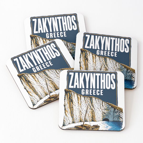 Item preview, Zakynthos Greece Vintage Travel Poster designed and sold by TravelersGems.