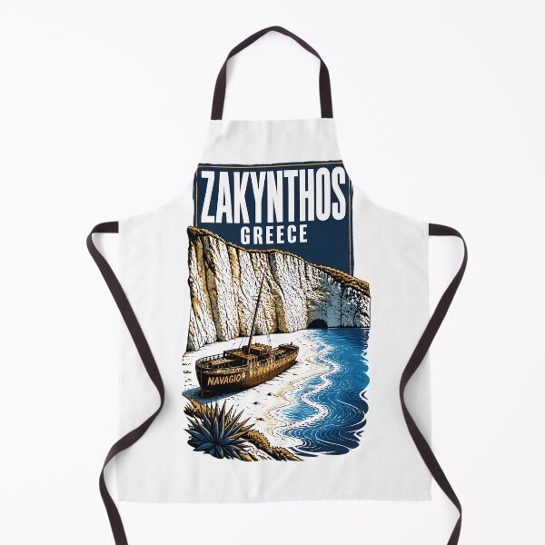 Item preview, Zakynthos Greece Vintage Travel Poster designed and sold by TravelersGems.