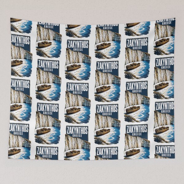 Item preview, Zakynthos Greece Vintage Travel Poster designed and sold by TravelersGems.