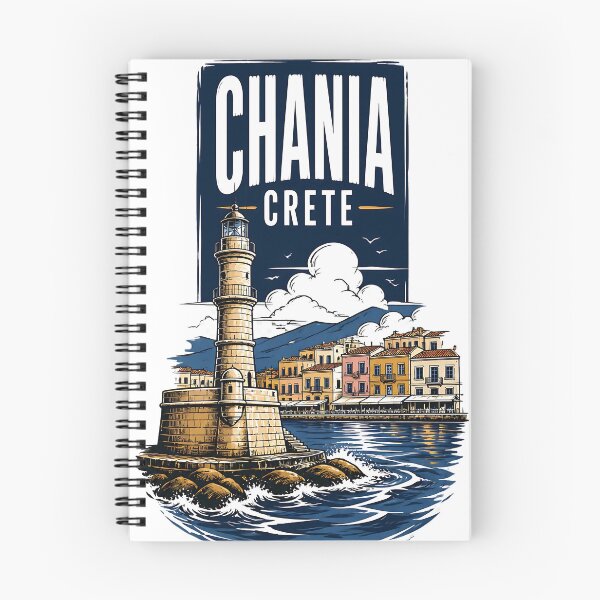 Item preview, Chania Crete Greece Vintage Travel Poster designed and sold by TravelersGems.