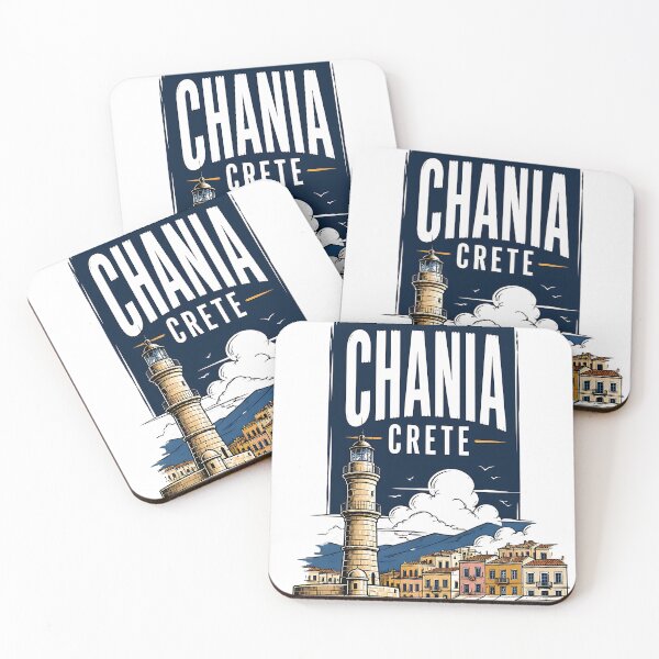 Item preview, Chania Crete Greece Vintage Travel Poster designed and sold by TravelersGems.