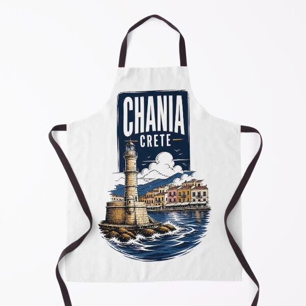 Item preview, Chania Crete Greece Vintage Travel Poster designed and sold by TravelersGems.