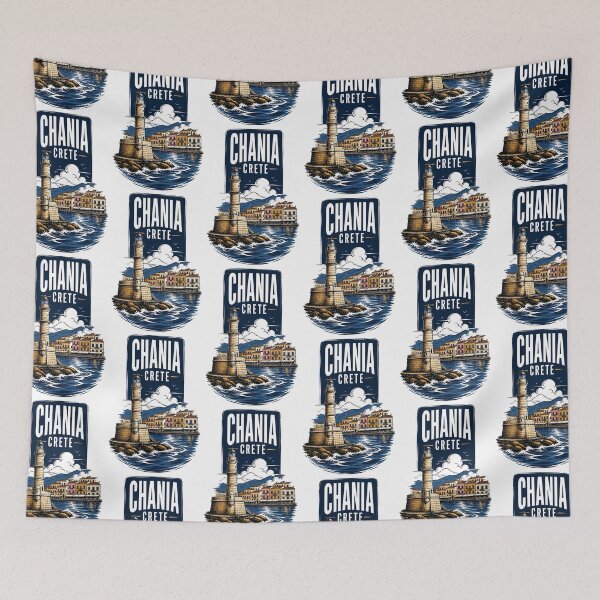 Item preview, Chania Crete Greece Vintage Travel Poster designed and sold by TravelersGems.