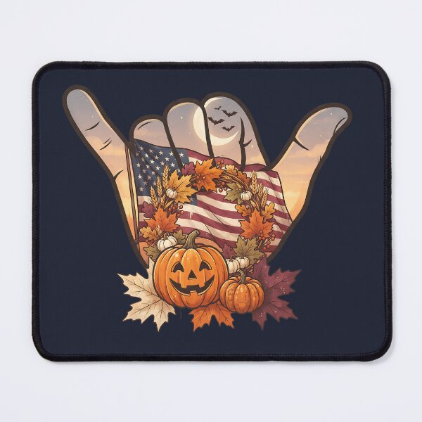 Item preview, Patriotic USA Shaka Pumpkin Harvest Wreath Art designed and sold by MythicCotton.