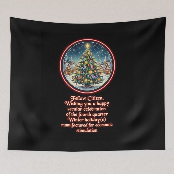 Item preview, Happy Holidays Secular Humor Design designed and sold by Witch Joseph.