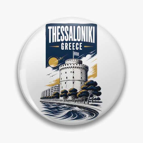Item preview, Thessaloniki Greece Vintage Travel Poster designed and sold by TravelersGems.