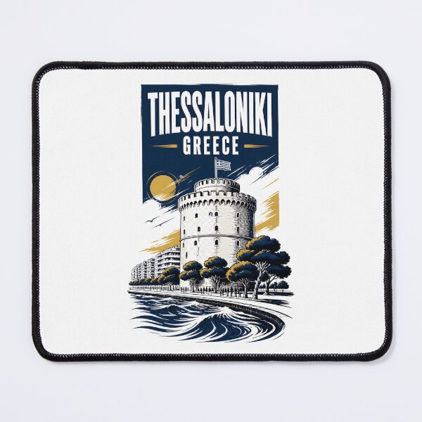 Item preview, Thessaloniki Greece Vintage Travel Poster designed and sold by TravelersGems.