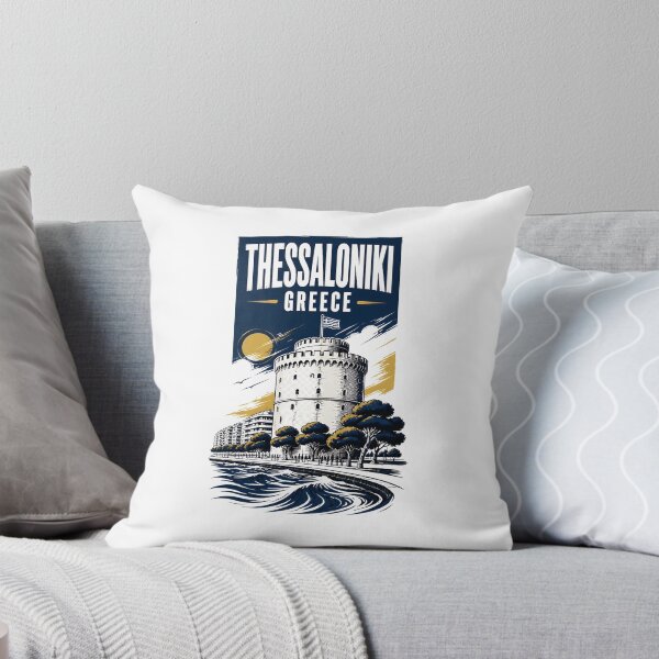 Item preview, Thessaloniki Greece Vintage Travel Poster designed and sold by TravelersGems.